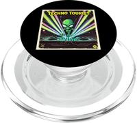 Techno Tourist Alien DJ Rave EDM Festival Outfit Music PopSockets PopGrip for MagSafe