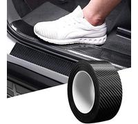 TechnoCircuits High Gloss Anti Scratch Black Carbon Fiber Paint Protection Film Tape for Car Seal Anti-Dust Waterproof Strip Door Edge Cover Guard Step Cover Tape for Protection and Decoration (Black)