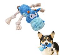 technodry Squeaky Dog Toys - Tough Plush Chew Toy with Crinkle Paper, Durable Rope Arms, Soft Dog Toys for Large and Small Dogs, Ideal for Tug-of-War, Dental Health & Birthday Gift