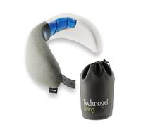 Technogel 2IN1 Travel Neck Pillow with Gel I Chin, & Lumbar Support I Premium Memory Foam & Patented Gel I Airplane Train Work Flight Office Car Home Pillow I Super-Soft I Lightweight I Washable