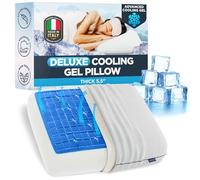 Technogel Deluxe Thick 5 ½ Inch Luxurious, Pressure Relieving, Cooling Gel & Memory Foam Bed Pillow - Ergonomic Design, No Odor, Standard