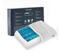 Technogel New Generation Original Anatomic Orthopaedic Neck Support Pillow Antibacterial HWS Gel Pillow for Back and Side Sleepers Including Pillow Case 09 cm Height