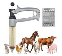 Technohom 50ML Livestock Syringe Gun - Versatile Syringe with Push Handle for Chickens, Ducks, Goose, Pig Bull Sheep, Large and Small Animals Care, Durable Cattle Syringe Gun