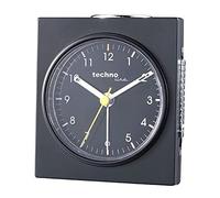 technoline Techno Line Model Q Black Quartz Clock (Matte) Alarm Times 1