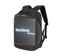 Technoline LED Backpack, Backpack, Laptop Backpack, Advertising Backpack, Customisable Design, Font, Animation, Pictures, Data Transfer via Bluetooth, Control via App (Free)