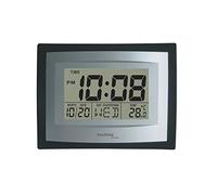 Technotrade Technoline WS 8004-Wall Clock, Silver/Black, 3,5 cm l x 22 cm w x 17 cm h