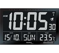 Technoline WS8007 Extra Large Black Digital Weather Clock