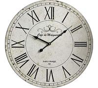 technoline WT 1510 Quartz Wall Clock, Wood, White
