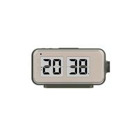 Technoline WT270 Retro Alarm Clock - DCF77 Radio Controlled Alarm Clock in Flip Clock Design, 2 Alarms with Snooze, Indoor Temperature Display, Calendar, Backlight & Night Light, Battery Operated