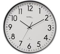 Technoline XXL Radio Wall Clock in Silver, 50 cm