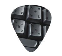 Technological keyboard Prints Guitar Picks - 12-Piece Set with 3 Different Thicknesses, Suitable for Electric and Acoustic Guitars