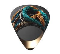Technological rings Prints Guitar Picks - 12-Piece Set with 3 Different Thicknesses, Suitable for Electric and Acoustic Guitars