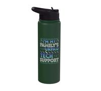 Technology Affinity Son IT Help Support Stainless Steel Insulated Water Bottle