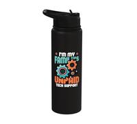 Technology Affinity Son IT Help Support Stainless Steel Insulated Water Bottle