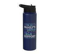 Technology Affinity Son IT Help Support Stainless Steel Insulated Water Bottle