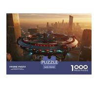 Technology Spacecraft 1000 Pieces Jigsaw Challenging Game Toy Science Fiction Spaceship Home Decoration Fit Families for Adults And Children 70x50cm/1000pcs