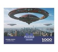 Technology Spacecraft 1000 Pieces Jigsaw Challenging Game Toy Science Fiction Spaceship Home Decoration Fit Families Adults Gifts 52x38cm/1000pcs