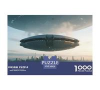 Technology Spacecraft 1000 Pieces Jigsaw Educational Games Challenge Toy Science Fiction Spaceship Home Decoration Family Fun Kids Age 12+ 38x26cm/1000pcs