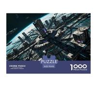 Technology Spacecraft 1000 Pieces Jigsaw Educational Games Challenge Toy Science Fiction Spaceship Home Decoration Family Fun Kids Age 12+ 70x50cm/1000pcs