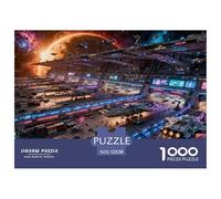 Technology Spacecraft 1000 Pieces Jigsaw Puzzle Games Challenge Toy Science Fiction Spaceship Home Decoration Fit Families Adults Gifts 52x38cm/1000pcs
