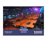 Technology Spacecraft 1000 Pieces Jigsaws Puzzle Games Challenge Toy Science Fiction Spaceship Home Decoration Family Fun for Adults And Children 70x50cm/1000pcs