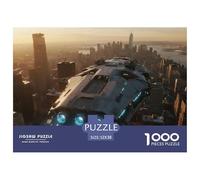 Technology Spacecraft 1000 Pieces Puzzles Educational Games Challenge Toy Science Fiction Spaceship Home Decoration Family Fun Kids Age 12+ 52x38cm/1000pcs