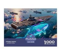 Technology Spacecraft 1000 Pieces Puzzles Educational Games Challenge Toy Science Fiction Spaceship Home Decoration Fit Families Kids Age 12+ 52x38cm/1000pcs