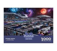 Technology Spacecraft 1000 Pieces Puzzles Games Challenge Toy Science Fiction Spaceship Home Decoration Fit Families Adults Gifts 70x50cm/1000pcs
