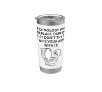 Technology Will Replace Paper! Just Try to Old Person Stainless Steel Insulated Tumbler