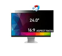 TECHNOLOGYVS 24 Inch 16:9 Privacy Screen for Computer Monitor and Laptop - Anti Glare Protector Film Blue Light Filter Eye Protection - Computer Screen Privacy Shield, 1 Pack