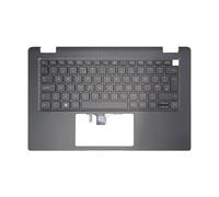 TECHNOLOGYVS Replacement for Dell Latitude 3440 E3440 0R2DCD Laptop Palmrest Cover Top Case UK Qwerty Backlit Keyboard Grey