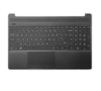 TECHNOLOGYVS REPLACEMENT PALMREST FOR HP 15-DW, 15-GW, 15S-DY, 15S-DU SERIES HOUSING COVER WITH UK LAYOUT KEYBOARD BLACK