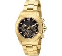 Technomarine Manta TM-219014 Women's Watch - Waterproof - Analogue - Quartz Movement - Stainless Steel with Black dial - 38mm