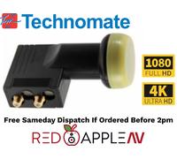 Technomate TM-2 Gold Twin LNB 0.1dB HD 3D 4K UHD Satellite Low Noise