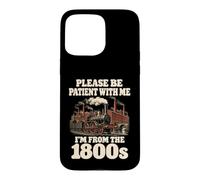Technophobe from the 1800s Funny Industrial Revolution Train Case for iPhone 15 Pro Max