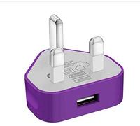 TECHNOPLAY UK 3-Pin Plug Mains Charger Adapter - 1AMP 1000mAh Fast Speed Travel USB Wall Charger Compatible with iPhone, iPad, iPod, Samsung Galaxy Tab, Huawei, Tablets, and Other USB Devices