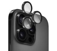 Technovate For iPhone 16 Pro/ 16 Pro Max Camera Lens Protector, Anti-Scratch, Metal Alloy & Sapphire Glass Material Camera Cover, Does Not Affect Night Shots, Military-Grade Drop Protection Black