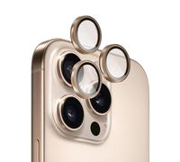 Technovate for iPhone 16 Pro/ 16 Pro Max Camera Lens Protector, Anti-Scratch, Metal Alloy & Sapphire Glass Material Camera Cover, Military-Grade Drop Protection Desert Titanium (16 pro/Max Lens)