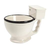 TECHNOZONIC 300ml Spoof Poo Toilet Cup Creative Weird Ceramic Mug Novelty Modelling Trick Coffee Cups for Gift (A)