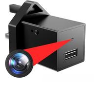 TECHO Spy Camera Hidden Camera USB Charger WiFi 1080P HD Wireless Indoor Secret Mini Nanny Cam Home Security Surveillance Small Monitoring Cameras with Motion Detection Remote App Control (Black)