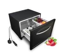 Techomey 12V Drawer Fridge 50L, 12V Fridge for Campervan, Home, Caravan, Van, Camper, 12V/240V, Silent Drawer Refrigerator for Boat, Camping, Motorhome, 0℃-15℃