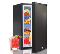 Techomey 12V Fridge 50L, Silent 2 Way Fridge with Lock, Campervan Refrigerator 12v 240v for Caravan, Motorhome, Boat, Truck, Bedroom, 0-10℃