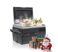 Techomey 50L Car Fridge Freezer Portable Compressor Fridge Freezer 12V/24V, Car Refrigerator Silent Camping for Driving, Picnic, Travel