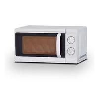 Techomey 700W Small Microwave Oven with Manual Control, Compact Microwave with 6 Power Levels, Countertop Microwave Oven, White, 17L, Easy to Clean