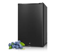 Techomey Carvan Fridge 50L, Campervan Fridge, 12V, 240V, with Lock and Key, 12 Volt Refrigerator for Camping, Boat, Silent, Black