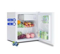 Techomey Counter Fridge with Reversible Door, 48L Small Table Top Mini Fridge,Top High Temperature Resistance, Low Noise for Bedroom, Office,