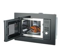 Techomey Integrated Microwave 20L, 800W Microwave with Auto Defrost, Child Lock and 8 Auto Menus, Stainless Steel，Black