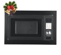 Techomey Integrated Microwave 25L, 900W, Built In Microwave with Auto Defrost, Child Lock and 8 Auto Menus, Black, Stainless Steel