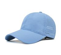 TecHong Quick Dry Baseball Cap - Adjustable Sun Hat Unisex Summer Breathable Dad Cap for Outdoor Sports Sky Blue