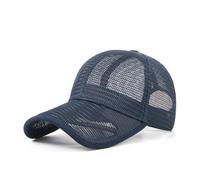 TecHong Quick-Dry Full Mesh Baseball Cap - Unisex Adjustable Sun Hat Summer Breathable Dad Cap for Outdoor Sports Dark Blue